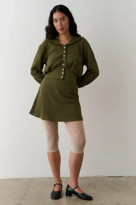 Waffle Sailor Cardigan