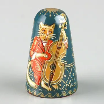 Cats Playing Music Russian Thimble