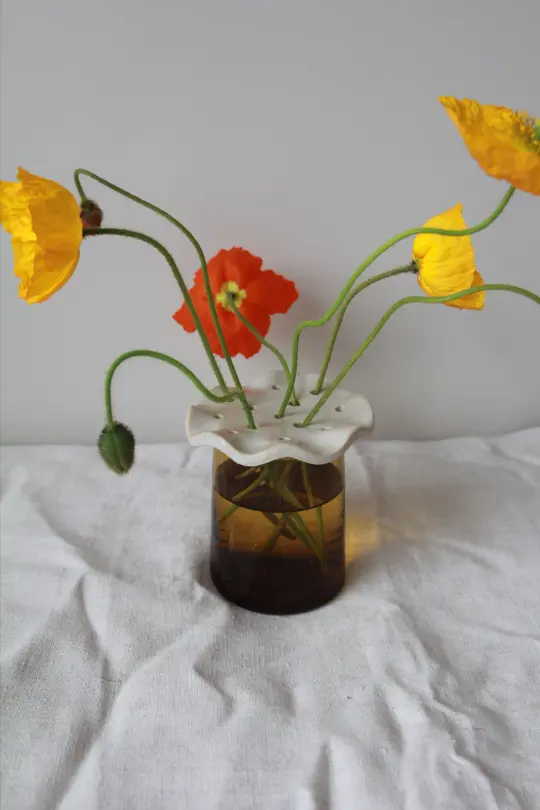 Ikebana Vase Topper - Rippled
