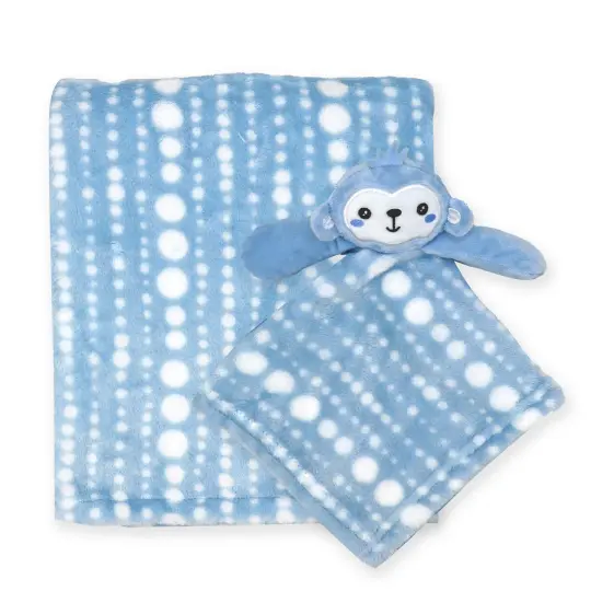 activities by baby mode Baby Boys and Baby Girls Baby Blanket with Animal Lovey Nunu Gift Set, Monkey