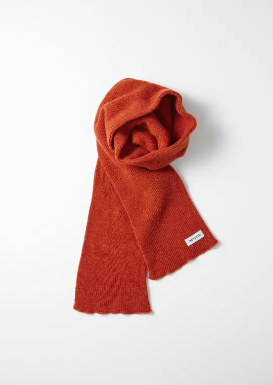 ROTOTO - Merino Lambswool Scarf - Brick