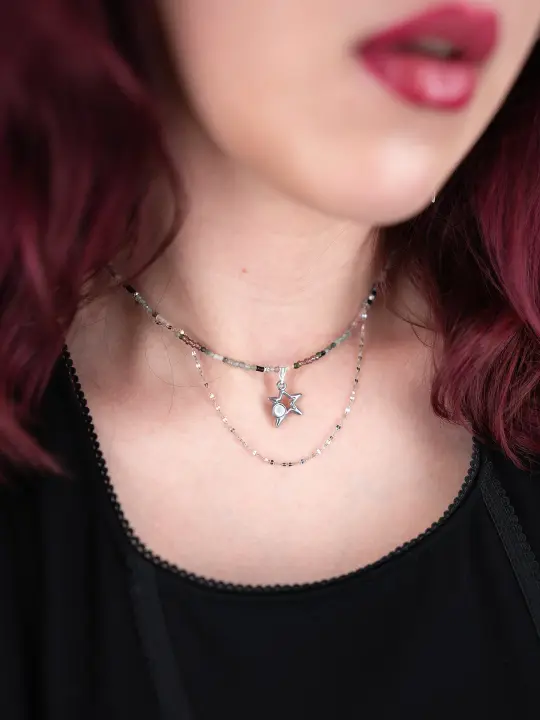 Choker z kamieni naturalnych z gwiazdką Stella