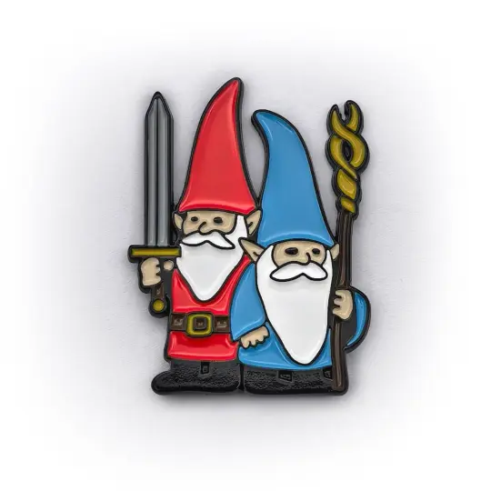Battle gnomes pin