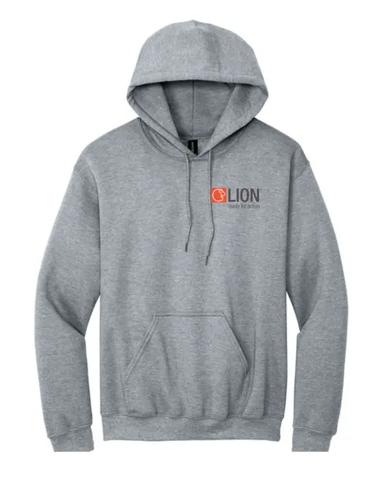 Lion Group 18500 3 Color Front Gildan Hoodie