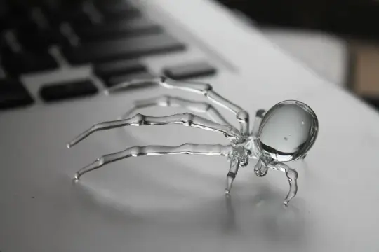 Miniature Clear Glass Spider – Handmade Lampwork Art – 2 Inches