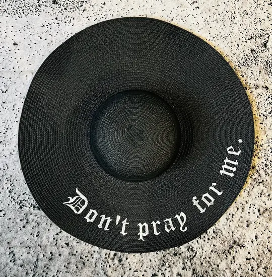 Don't Pray For Me XL Brim Floppy Sun Hat