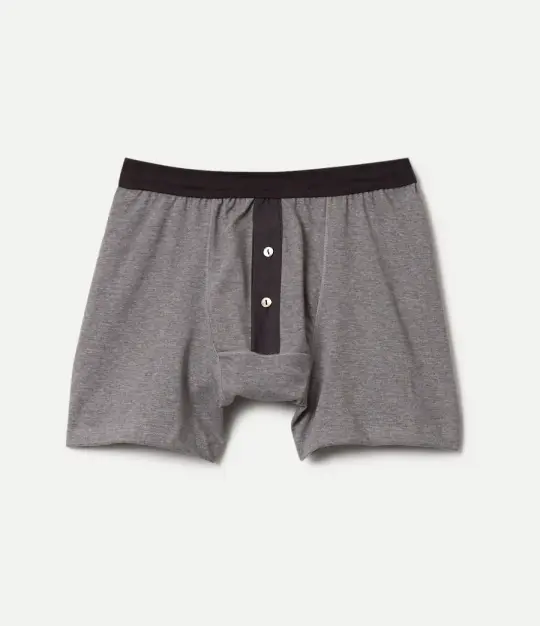255 Loopwheeled Midweight Button Fly Boxer
