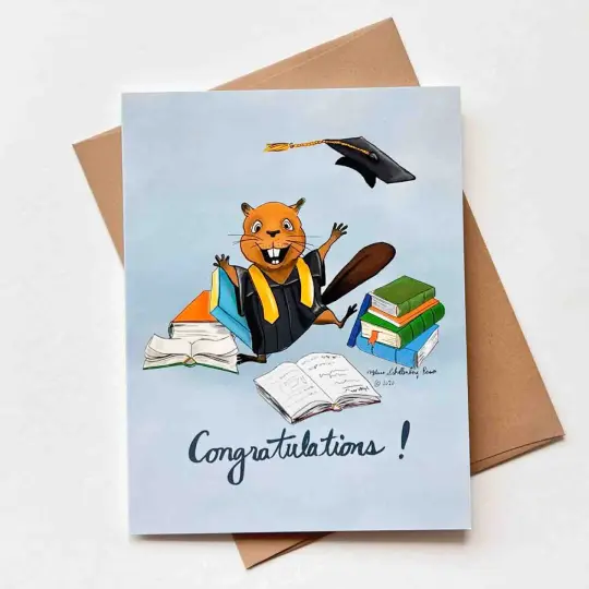 Beaver Graduation Card