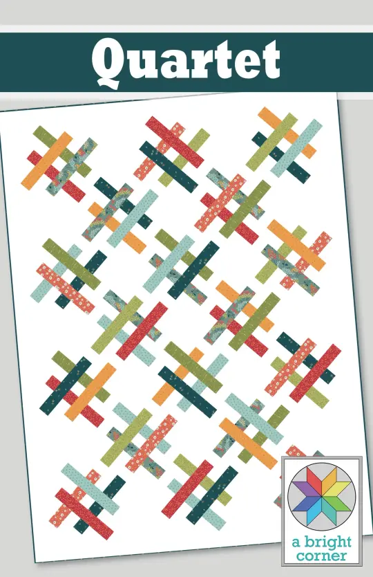 Quartet quilt pattern - PAPER pattern