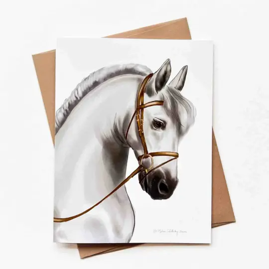 White Horse Greeting Card
