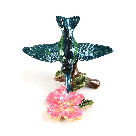 Hummingbird and Hibiscus Trinket Box