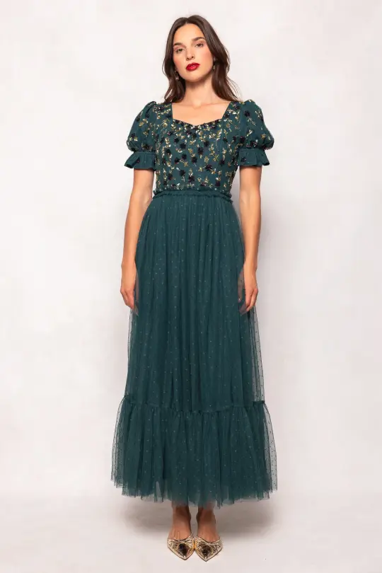 Adara Dress in Green