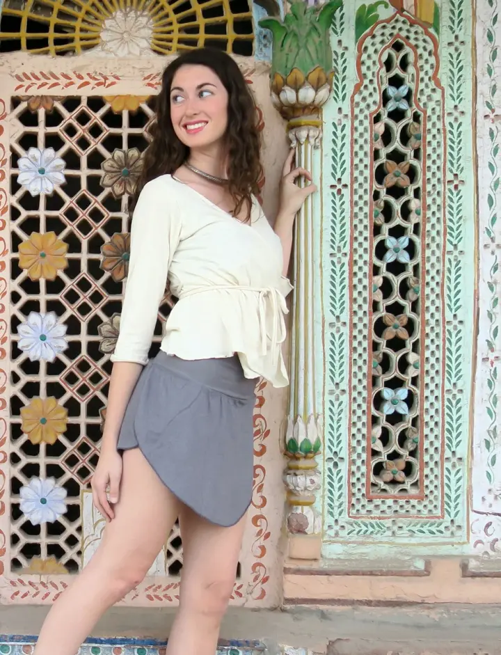 Side Petals Simplicity Mini Skirt