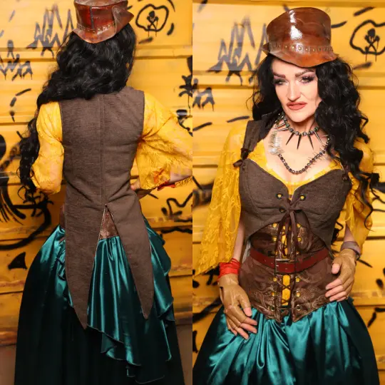 Tailed Cropped Overbust in Weathered Deck - THE SWASHBUCKLERS: PART 2