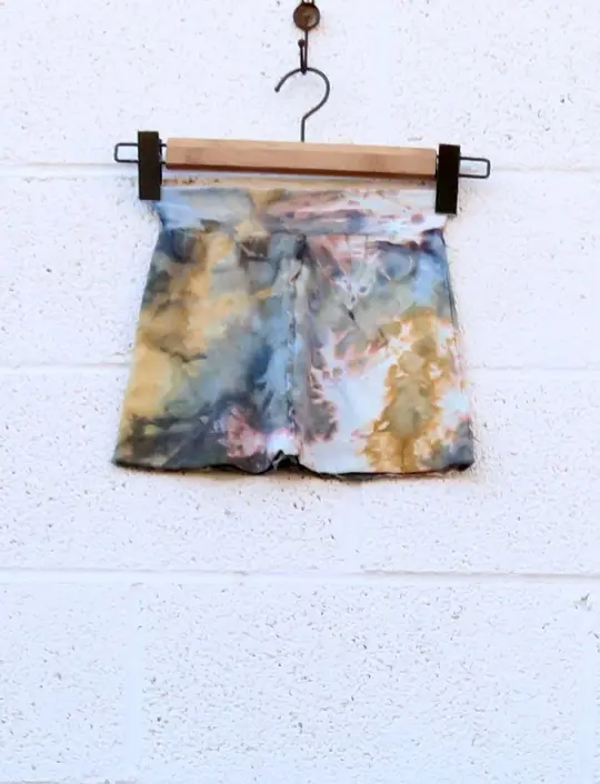 OOAK - Sale -  CHILDS Warrior Short Skirt  / XS / Med Stretch Hemp  / Ice Dye (105)