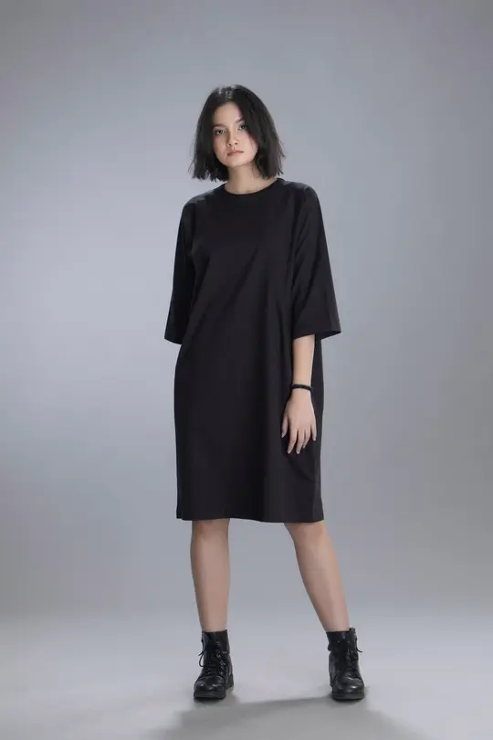 Homerun Black Raglan Sleeve Dress