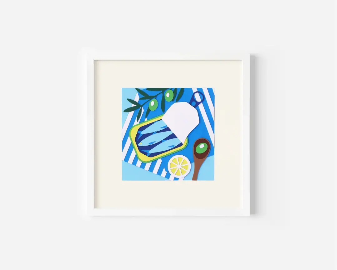 Sardines à l'huile d'olive - Tableau en série limitée