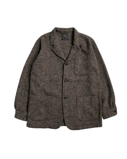 Beams Plus 4B Cuffs Jacket Herringbone Brown