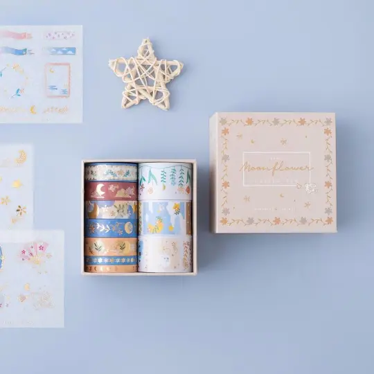 Tsuki ‘Moonflower’ Washi Tape Set ☾