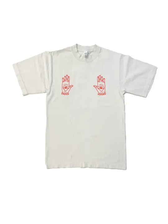 Belleville Psychic Palms Tee | Slate Grey | Made in USA | Unique illustrated | 100% cotton | Screen-printed