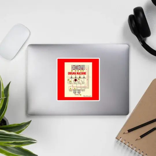 Enigma Machine Bubble-Free Vinyl Stickers | Available in 3 Sizes!