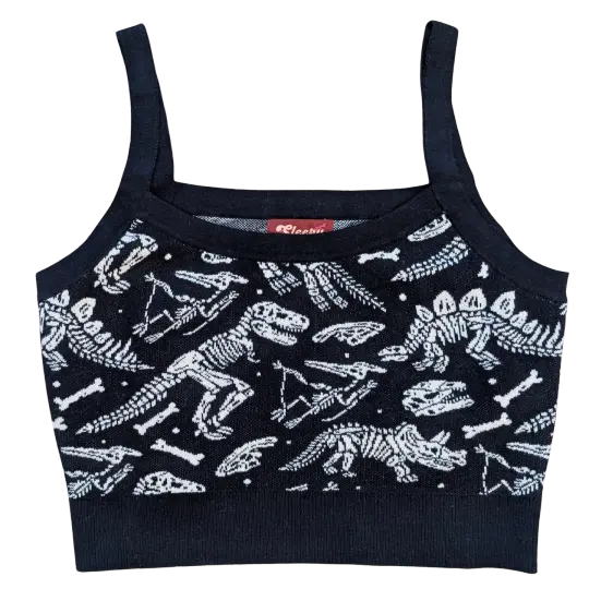 Dinosaur Fossil Crop Top