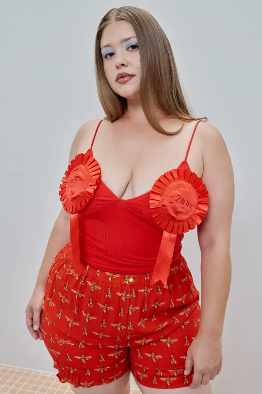 2nd Place The Date Cami Tencel Rib Maraschino