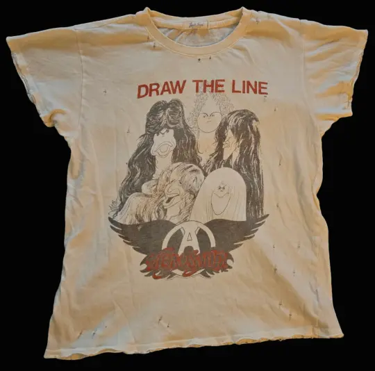 Vintage Aerosmith "draw the line" Junkfood t-shirt size S