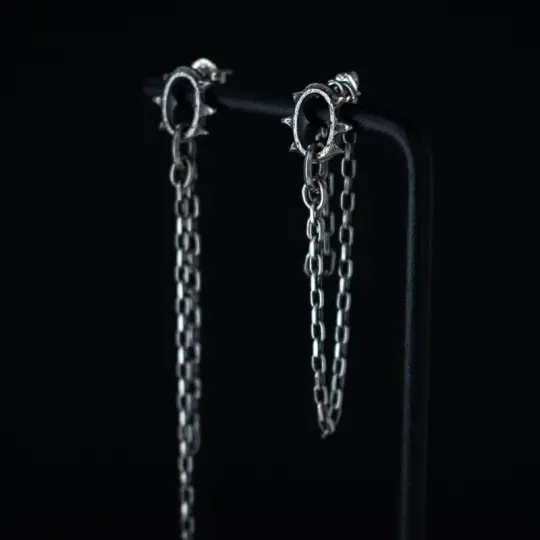 Barbed Chain Earrings (MTO)