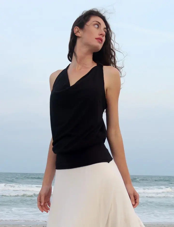 Float Neck Racerback Brooke Banded Shirt