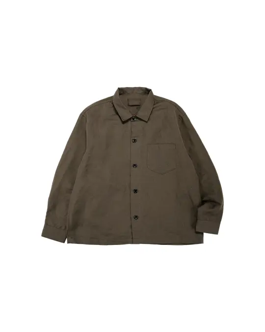 James Coward Travail Shirt Coffee Grounds Belgian Linen