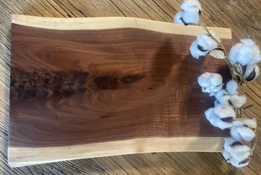 25L014 - Dual Live Edge Walnut Board