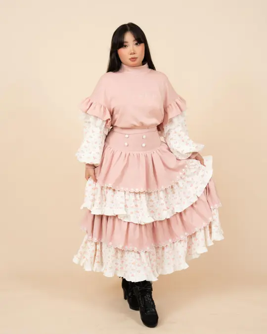 Tea & Roses Layered Skirt