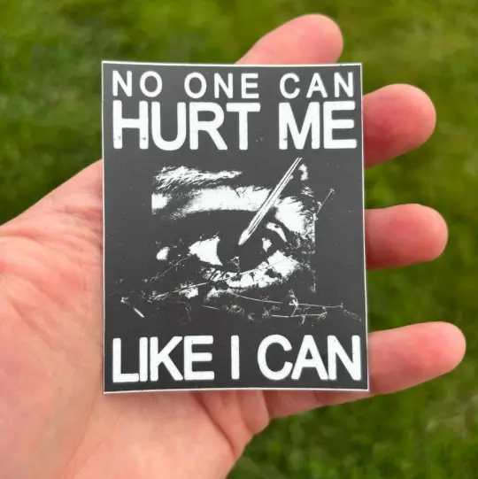 No one can hurt me like I can sticker
