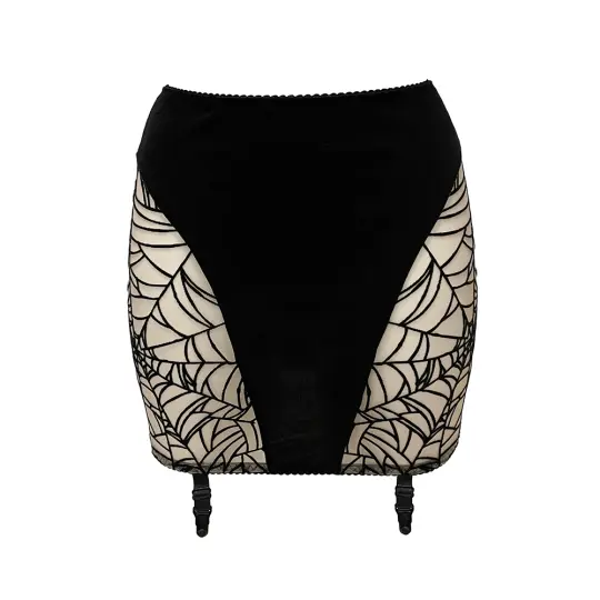SPIDERWEB GARTER SKIRT (NUDE)