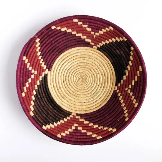 Pink and Purple Basket from Rwanda