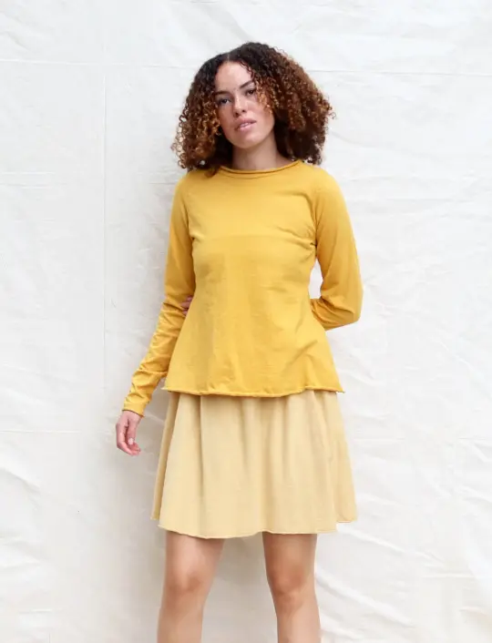 Crew Babydoll Cropped Shirt