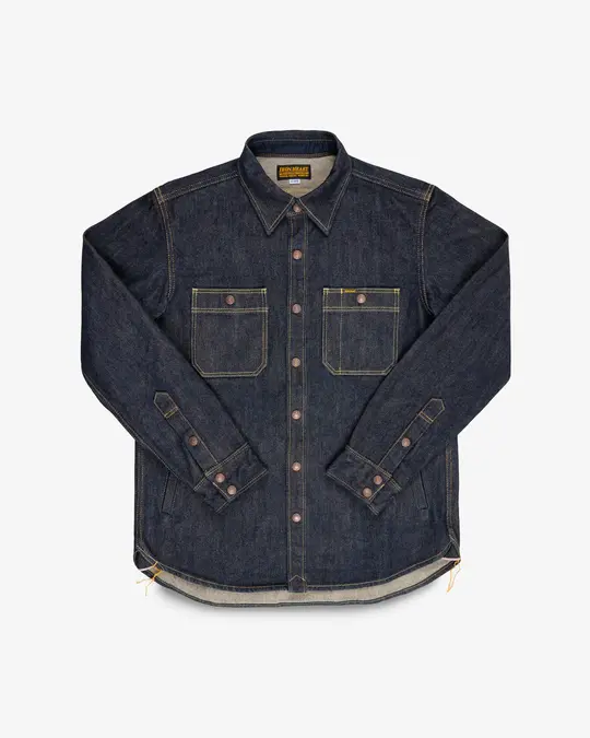21oz Selvedge Denim CPO Work Shirt - "The UnTucked" - Indigo