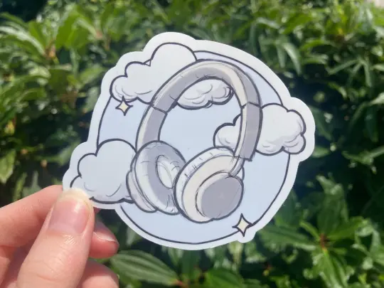 Dreamy headphones sticker