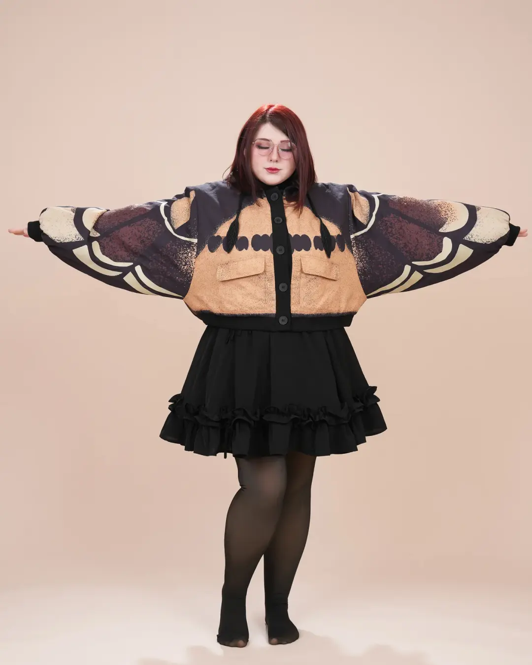 Death's Head  Moth Cropped Jacket