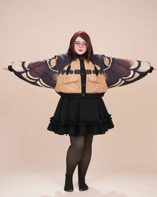 Death's Head  Moth Cropped Jacket