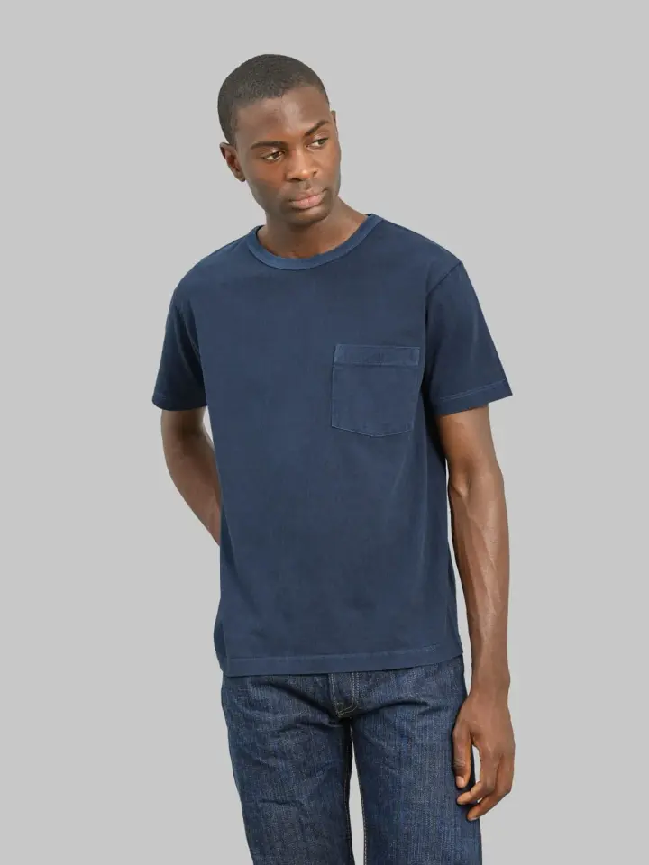 Whitesville Pigment Dye Pocket T-Shirt Navy