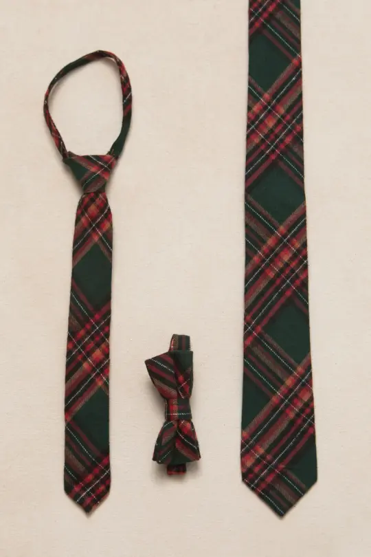 Ties in Evergreen Plaid