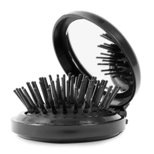 Mini Hair Brush w/ Mirror