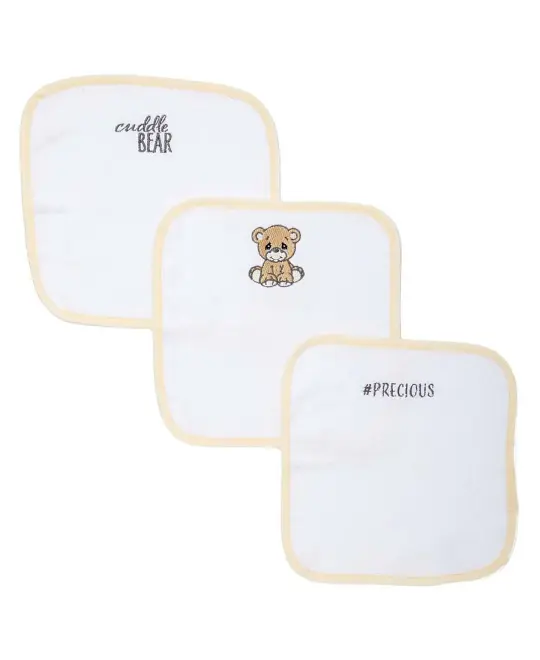Precious Moments Baby Boys and Baby Girls Precious Moments 3 Piece Baby Washcloths, Bear