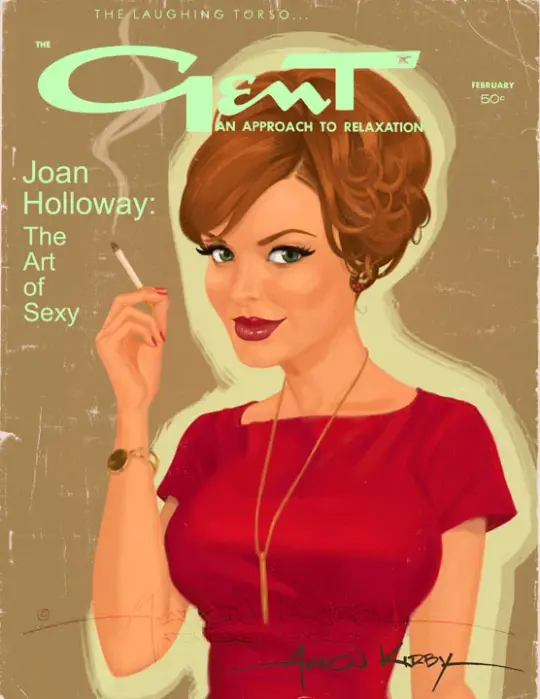 Joan Holloway in Gent magazine print