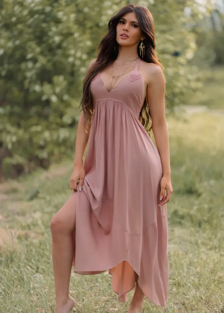 Alyssum Dress in Desert Shell