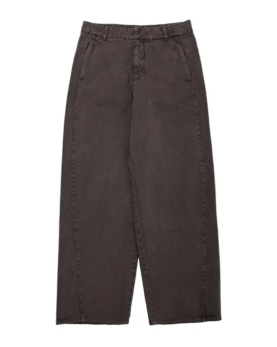 Amomento Garments Dyed Curved Seam Denim Brown