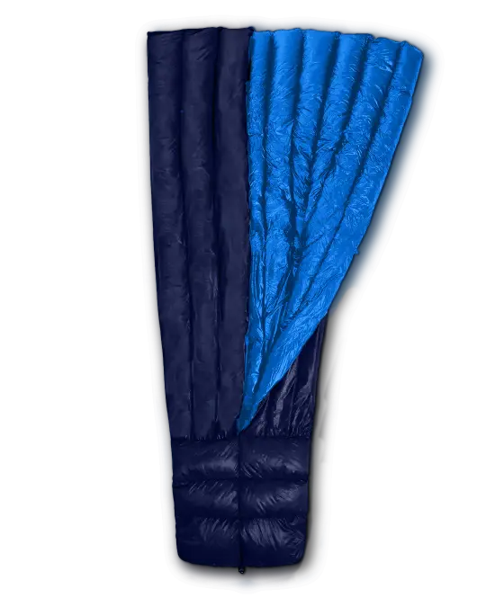 Bargain Summer Quilt / Winter Liner - 40F - Navy / Azure - Standard - Long