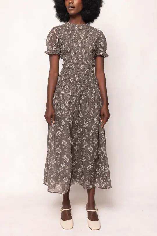Jennifer Dress in Olive Blossom